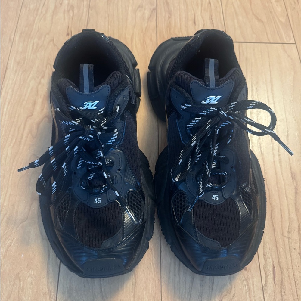 Balenciaga Black 3XL Sneakers Size 12 / Size 45 with Extra Laces for Toebox